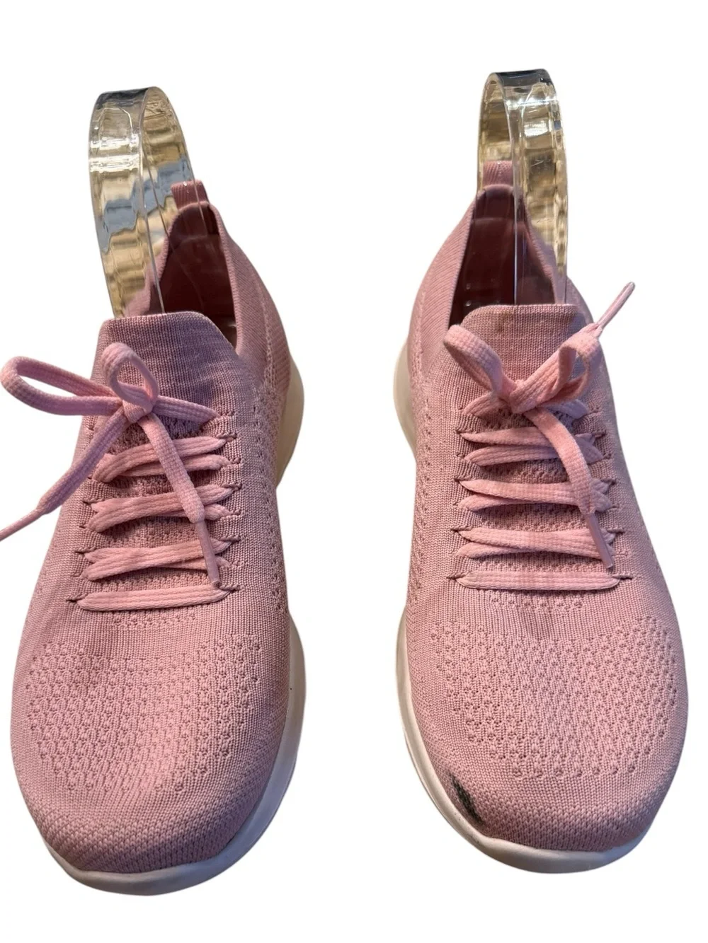 Skechers Air Cooled Goga Mat Women's 8.5  Pink Knit Lace-Up Slip On Sneakers
